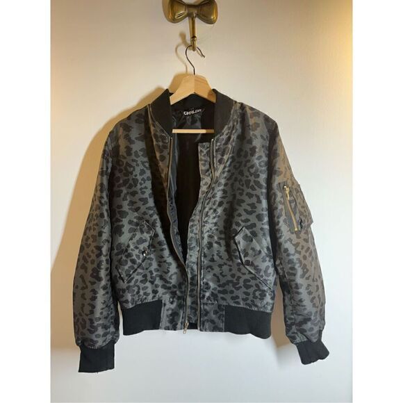 CHRLDR Green Leopard Bomber Jacket - Picture 1 of 11